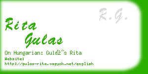 rita gulas business card